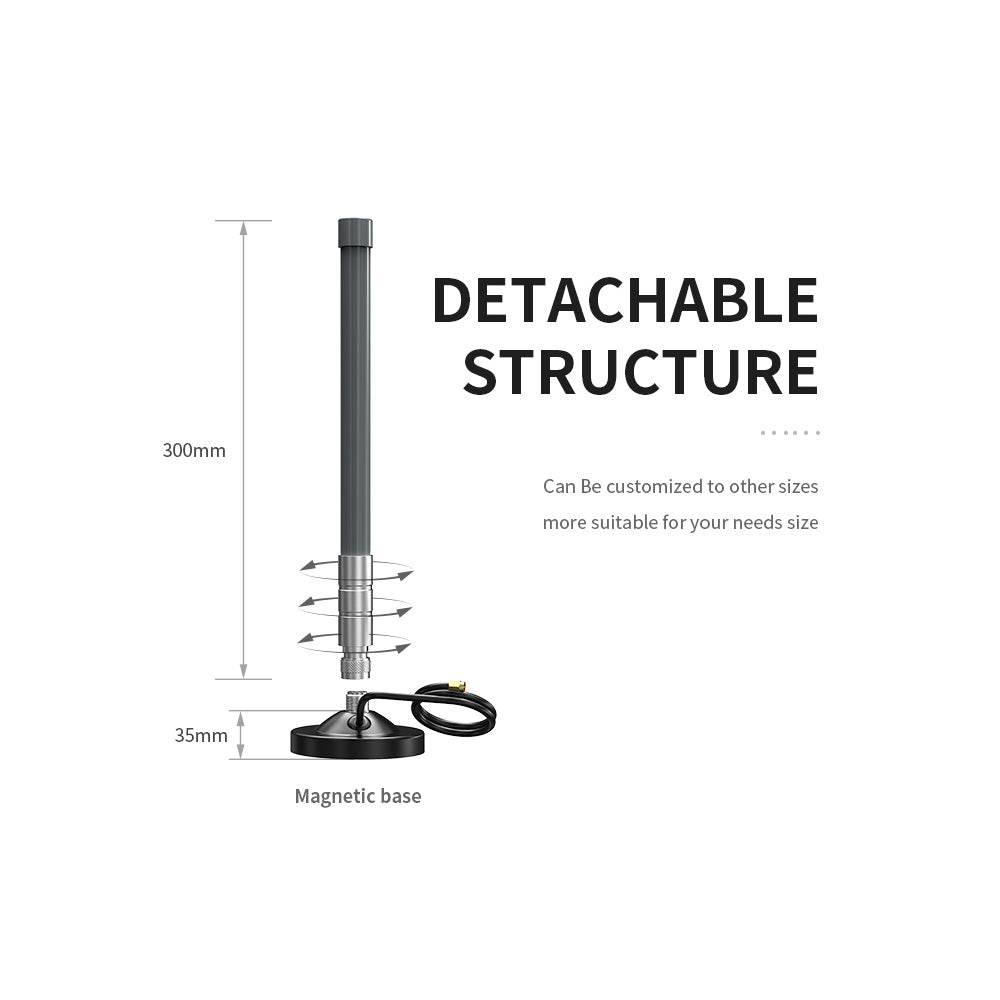 Magnetischer Standfuß für eine Rundstrahlantenne, Helium Antenne
