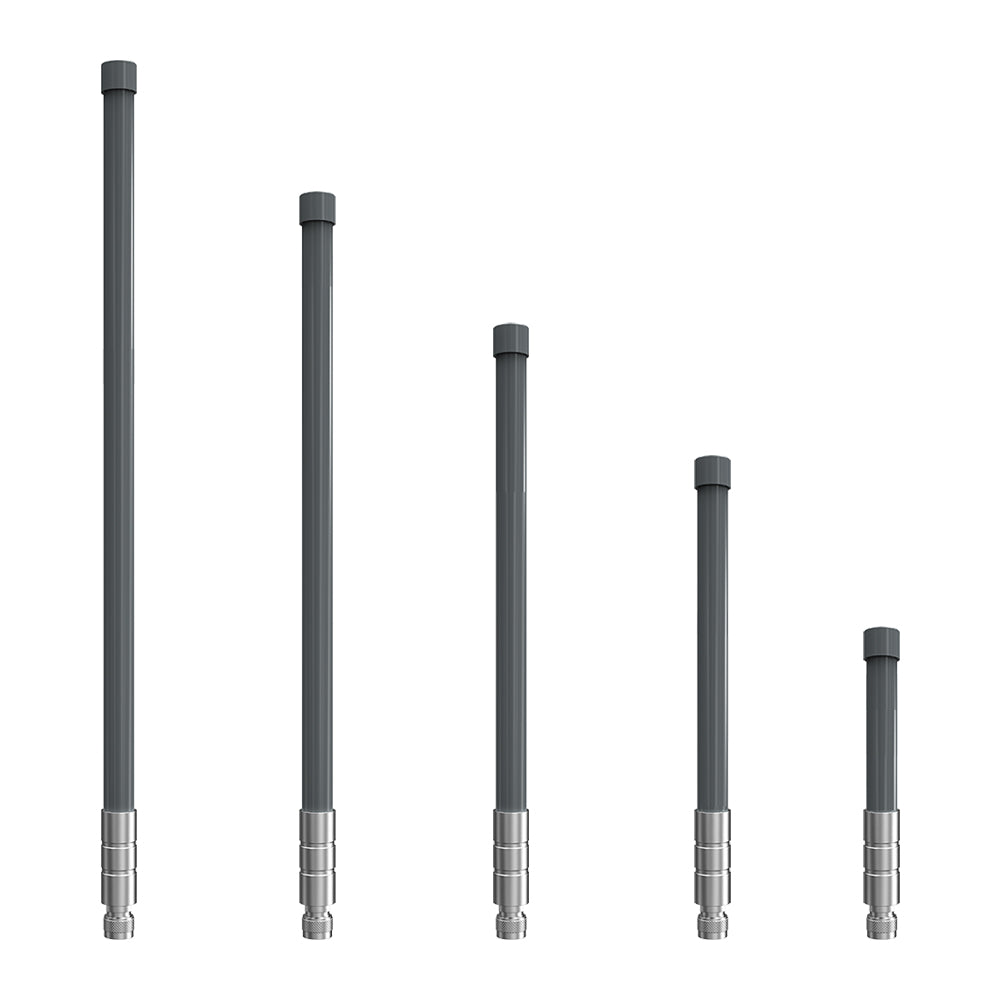 fünf graue Helium Antennen für Helium Hotspot Crypto Mining