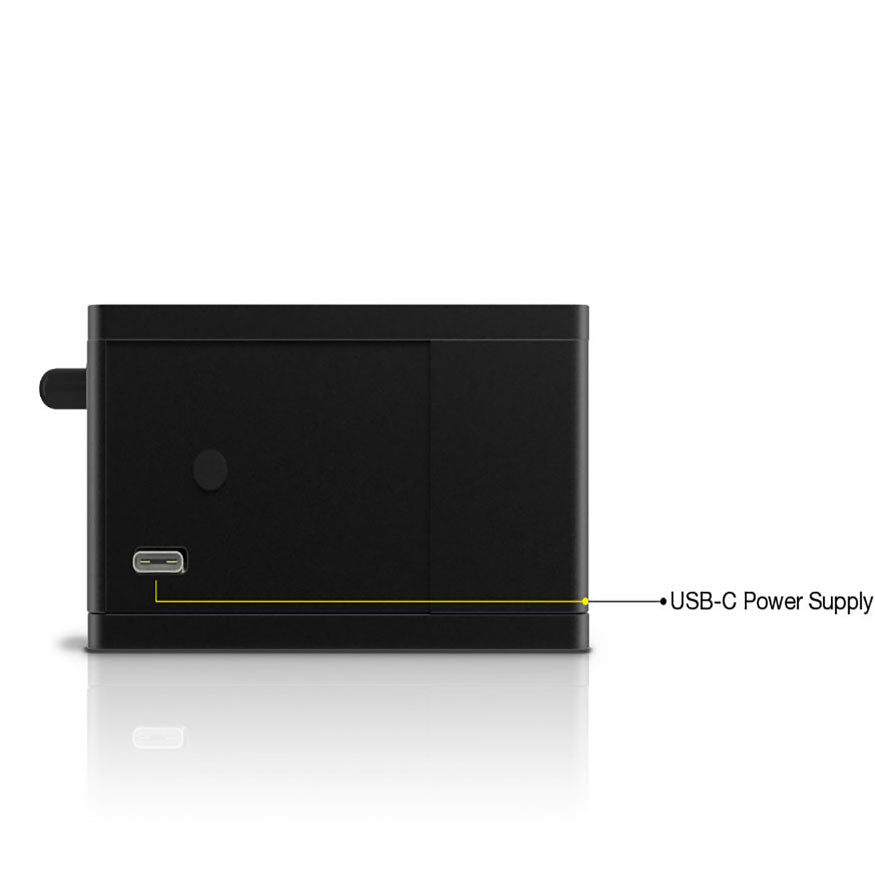 Seitenansicht und USB-C Anschluss RAK Wireless Helium Hotspot V2 EU868 für das Helium Hotspot Crypto Mining